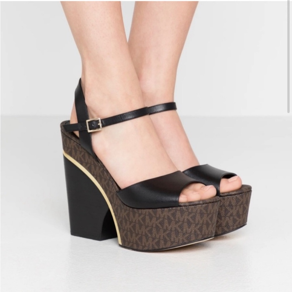 Michael Kors Black Platform Sandals